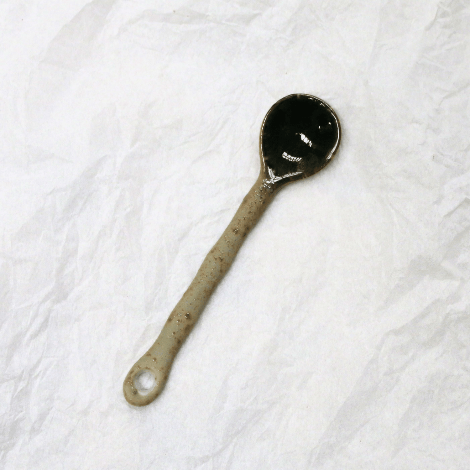 Green Crystal Porcelain Spoon - The Flower Crate