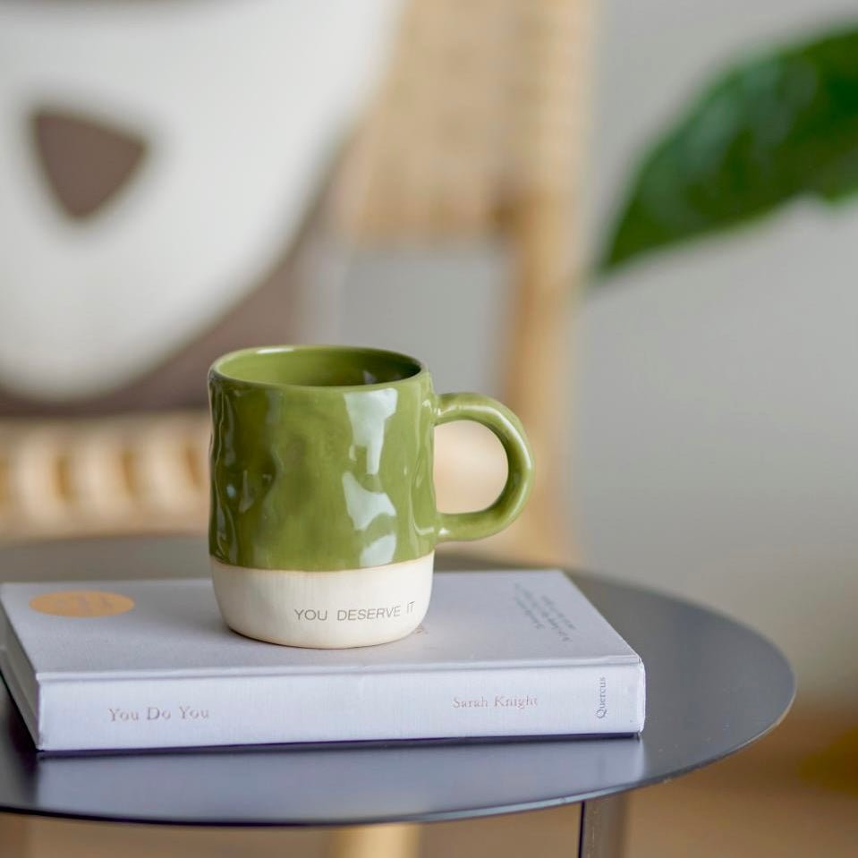 Green Neo Mug - You Deserve It - The Flower Crate
