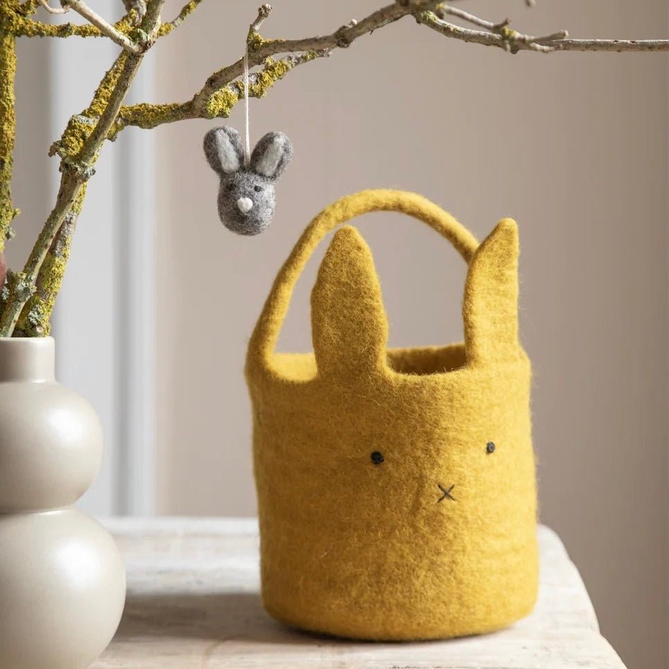 Gry & Sif - Felt Big Bunny Basket - The Flower Crate