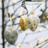 Gry & Sif - Felt Embroidered Hanging Hearts Set of 3 - The Flower Crate