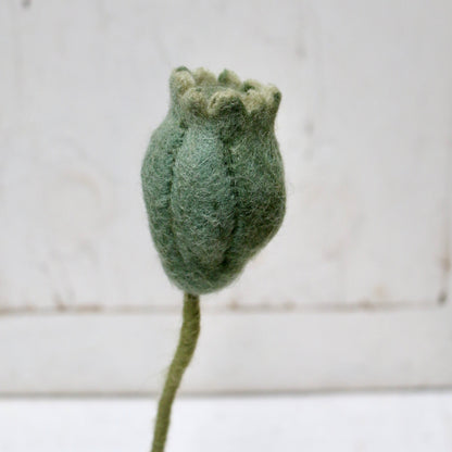 Gry &amp; Sif - Felt Poppy Seed Head - The Flower Crate