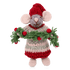 Gry & Sif - Mouse with Garland Hanging Decoration - The Flower Crate