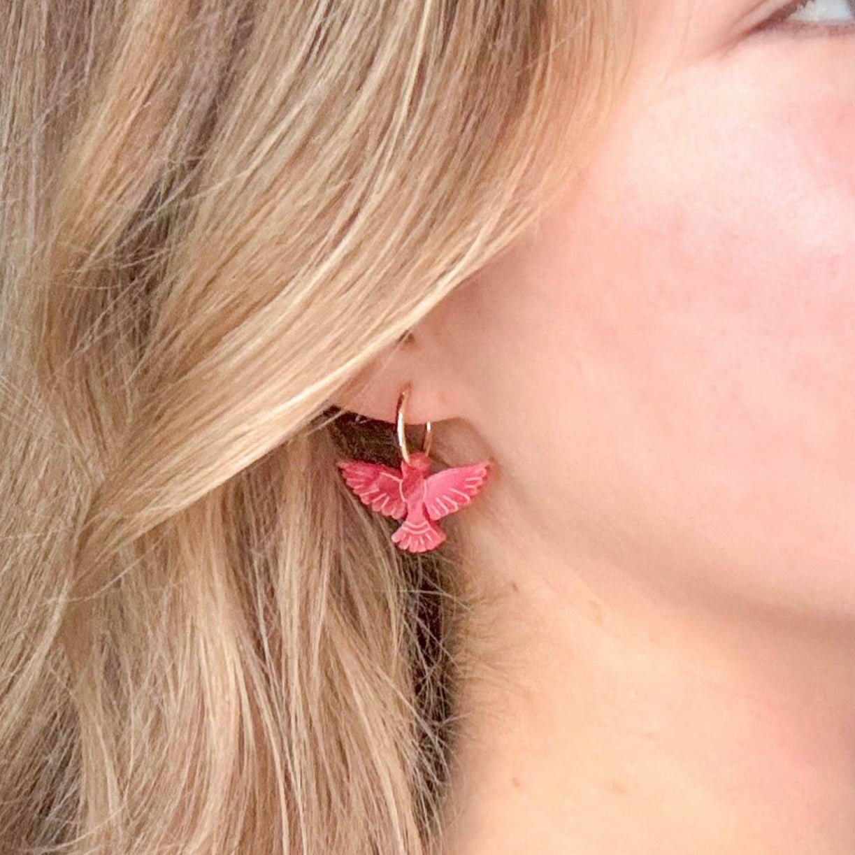 Hagen + Co - Lovebird Earrings, Sage - The Flower Crate
