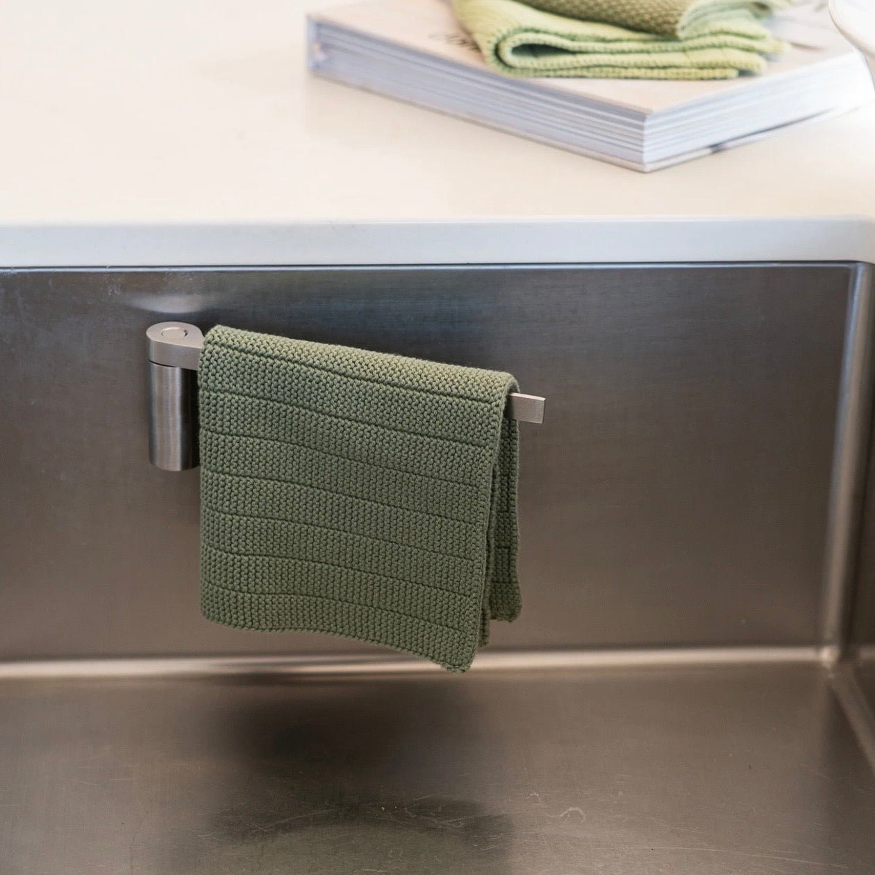Happy Sinks - Stainless Steel Dish Cloth Holder - The Flower Crate