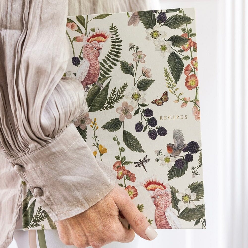 Heirloom Recipe Book Journal - Cockatoo - The Flower Crate