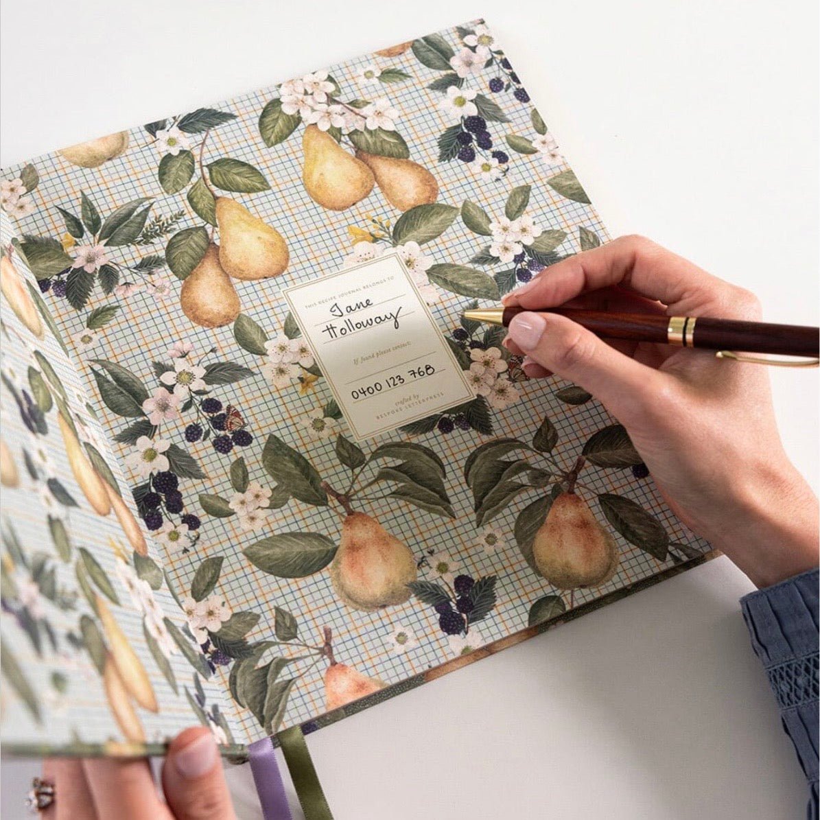 Heirloom Recipe Book Journal - Pears - The Flower Crate