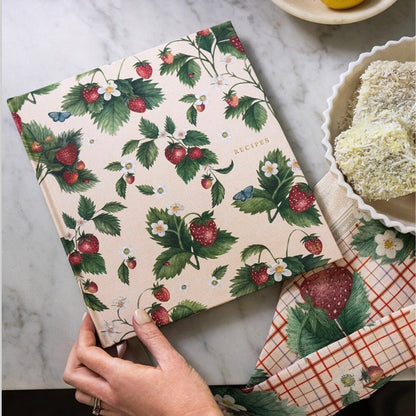 Heirloom Recipe Book Journal - Strawberries - The Flower Crate