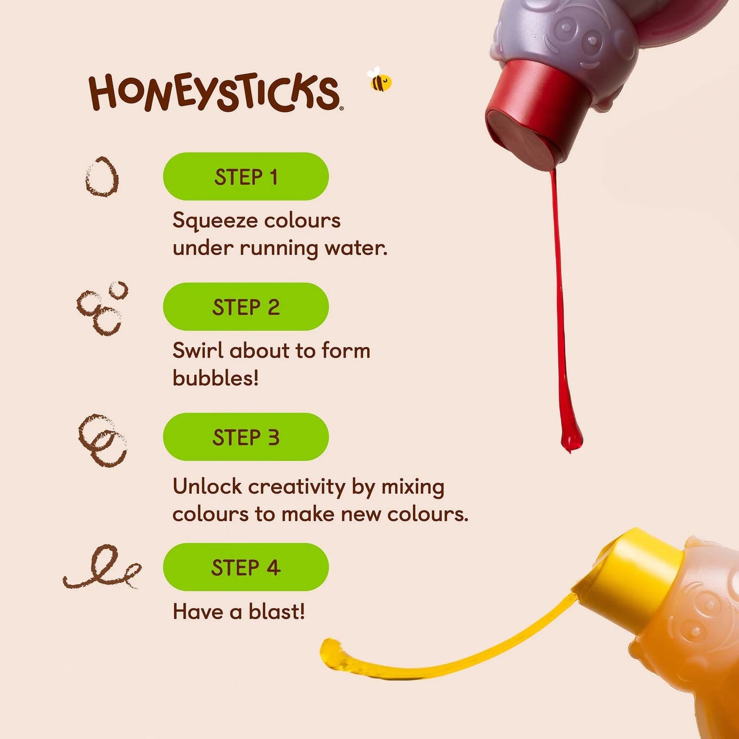 Honeysticks - Colour Mixing Bubble Bath - The Flower Crate
