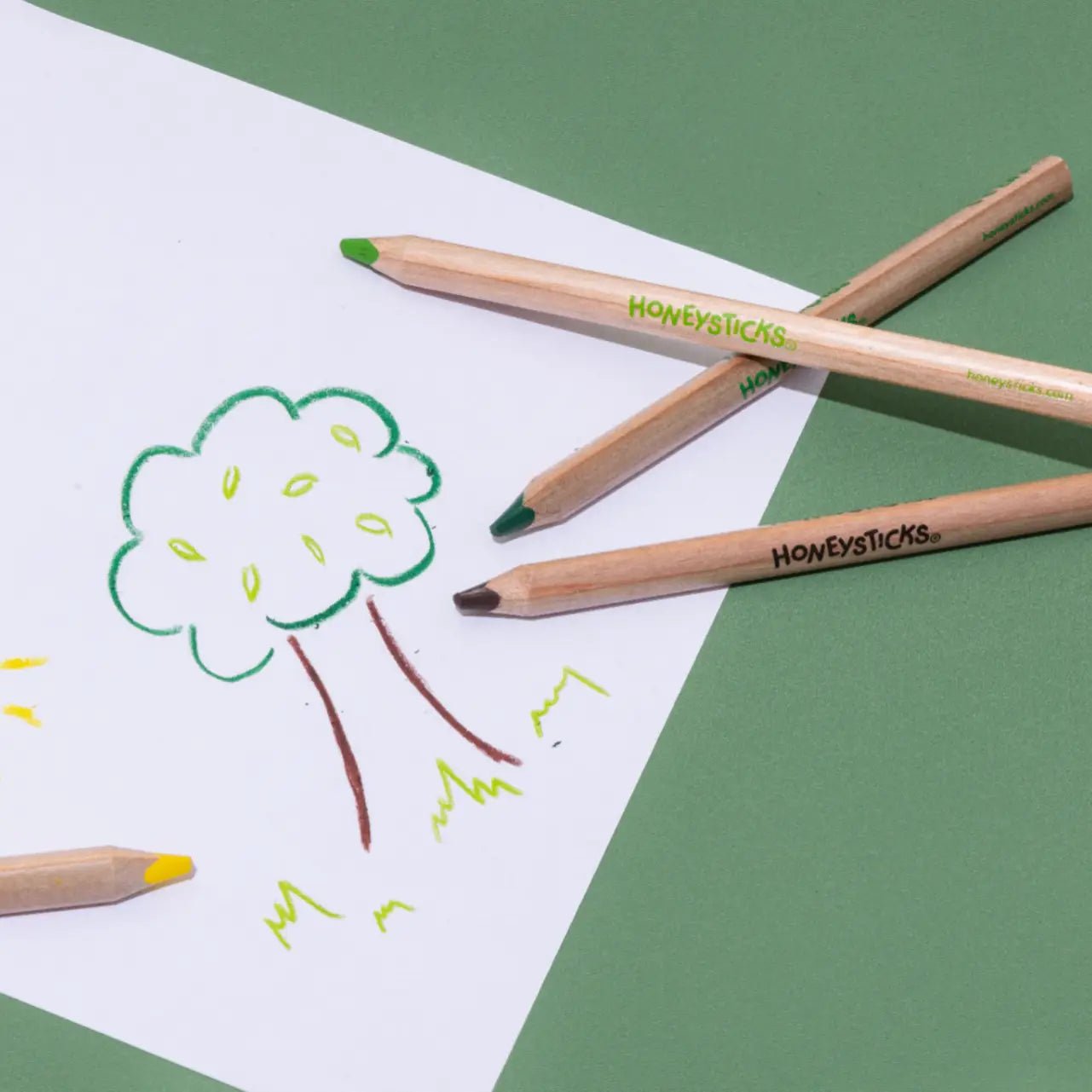 Honeysticks - Jumbo 3-in-1 Triangle Beeswax Pencils - The Flower Crate