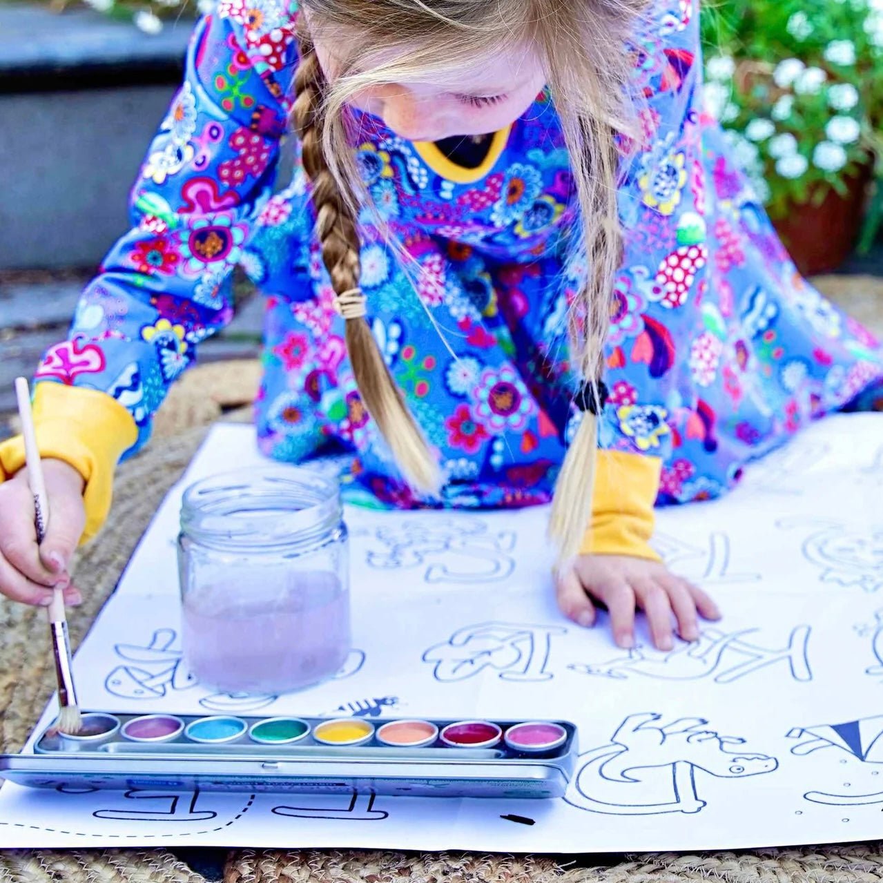 Honeysticks - Jumbo Posters &amp; Watercolour Activity Set - The Flower Crate