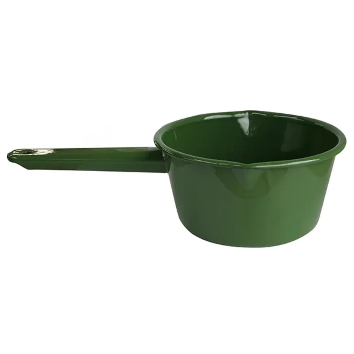 Hunt &amp; Gather - Enamel Milk Pan, Hunter Green - The Flower Crate