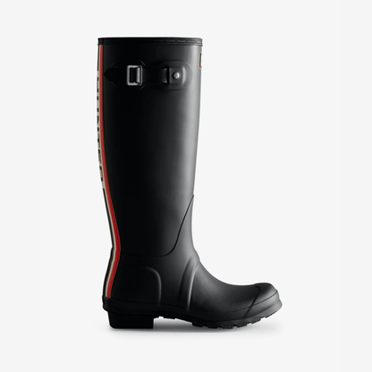 Hunter Boots - Original Tall Boots, Tri - Logo Black - The Flower Crate