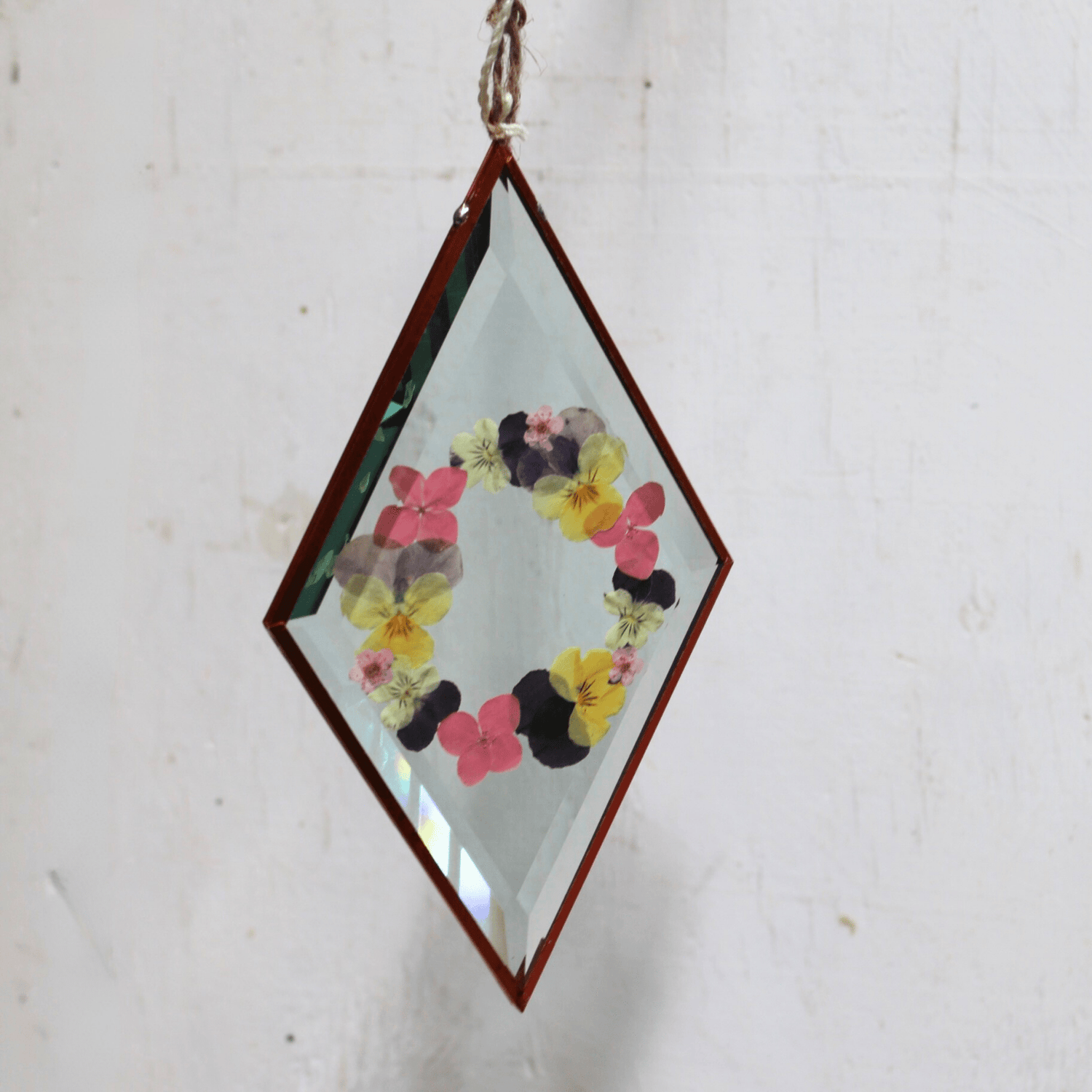 Hydrangea Ranger - Pressed Flower Suncatcher, Diamond Large - The Flower Crate