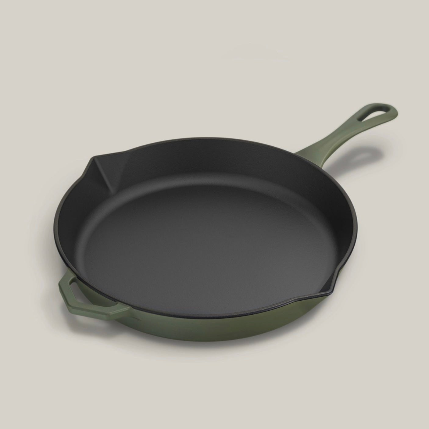 Ironclad Pan Co - 28cm Enamel Legacy Pan, Olive Leaf - The Flower Crate