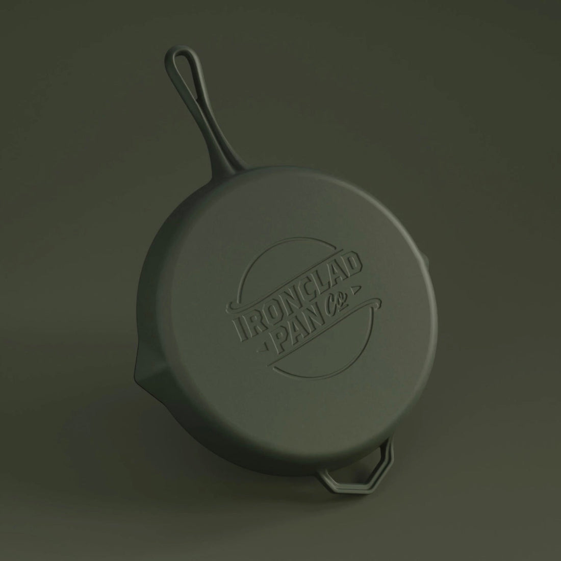 Ironclad Pan Co - 28cm Enamel Legacy Pan, Olive Leaf - The Flower Crate