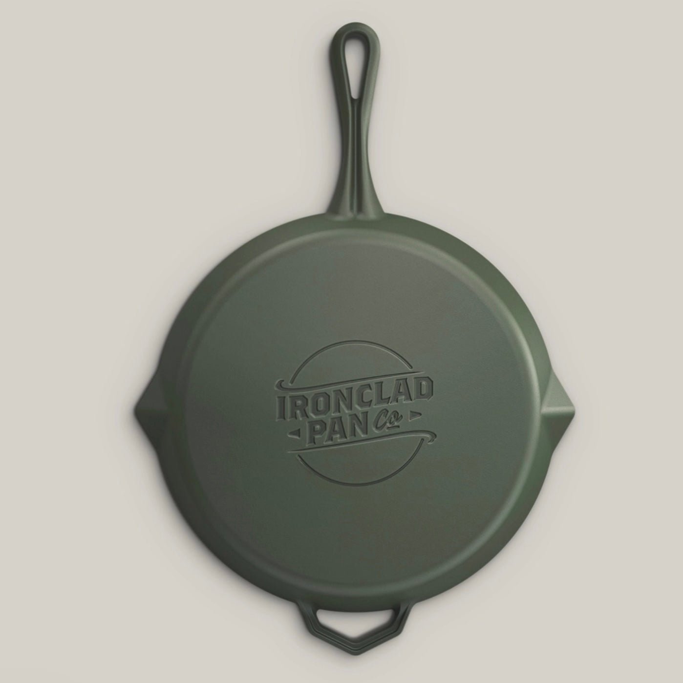 Ironclad Pan Co - 28cm Enamel Legacy Pan, Olive Leaf - The Flower Crate