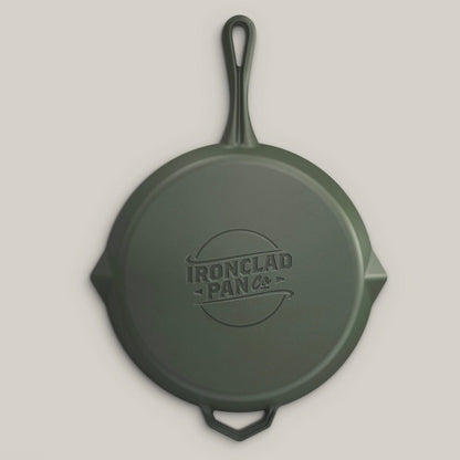 Ironclad Pan Co - 28cm Enamel Legacy Pan, Olive Leaf - The Flower Crate