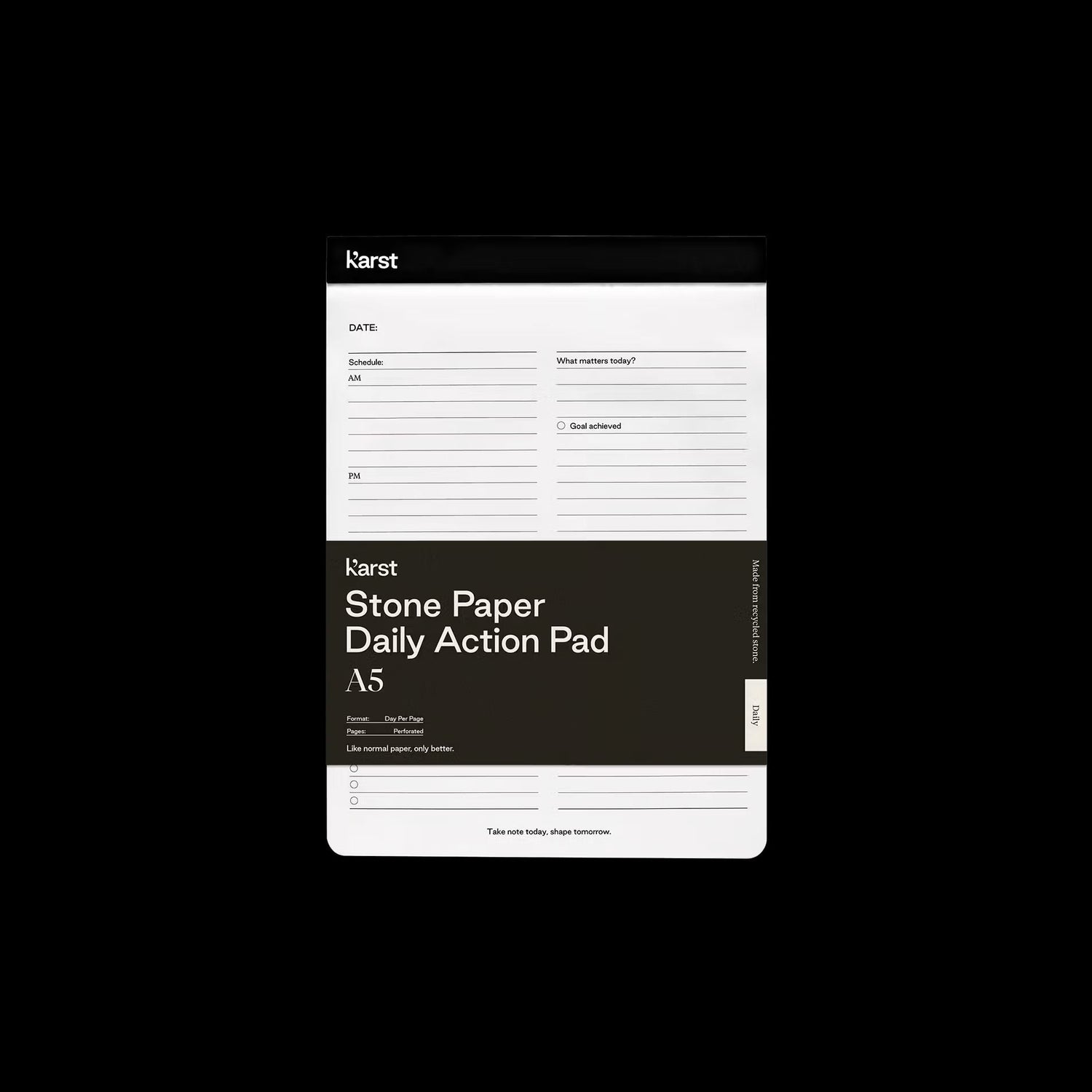 K’arst - A5 Stone Paper Daily Action Notepad - The Flower Crate