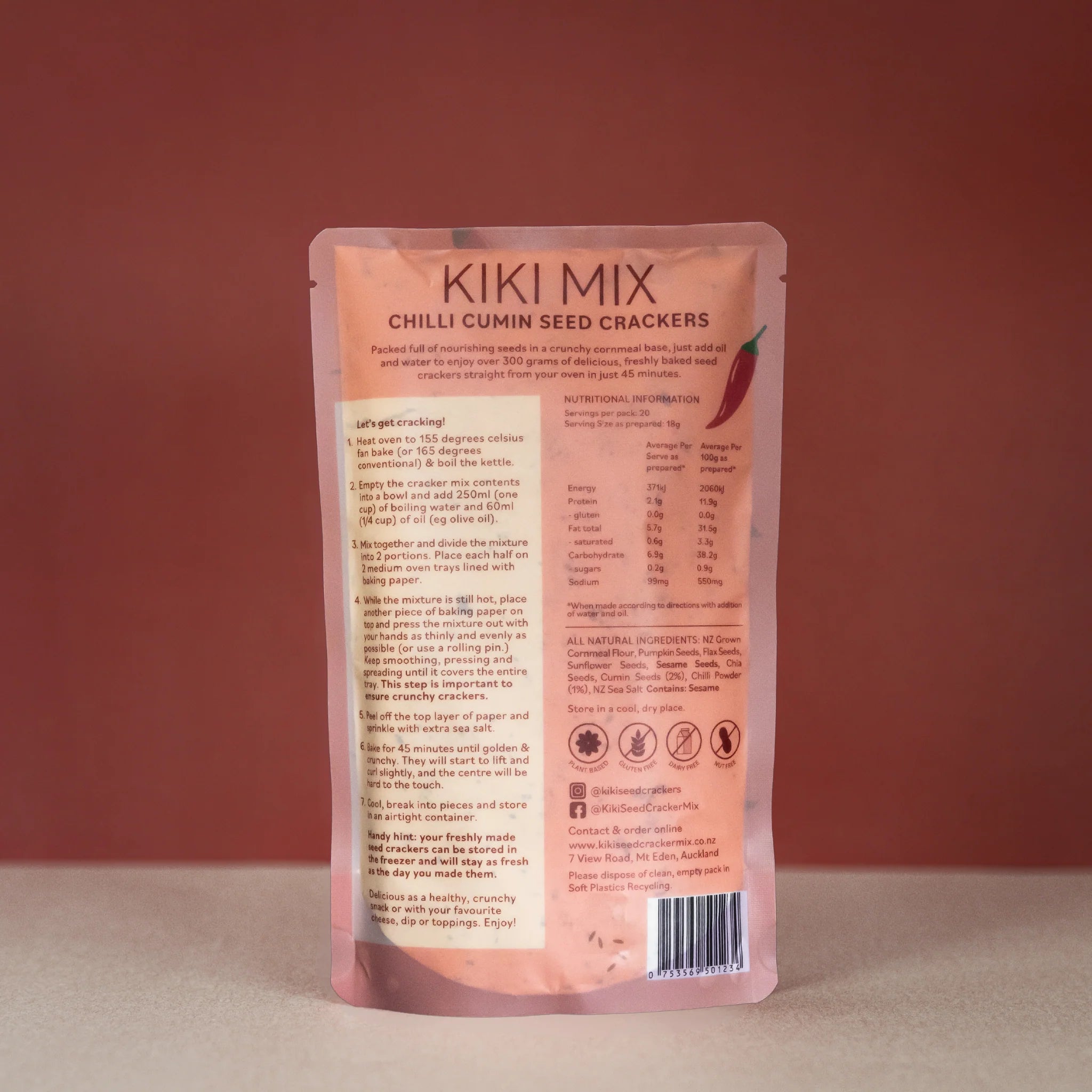 Kiki Seed Cracker Mix - Chilli Cumin - The Flower Crate