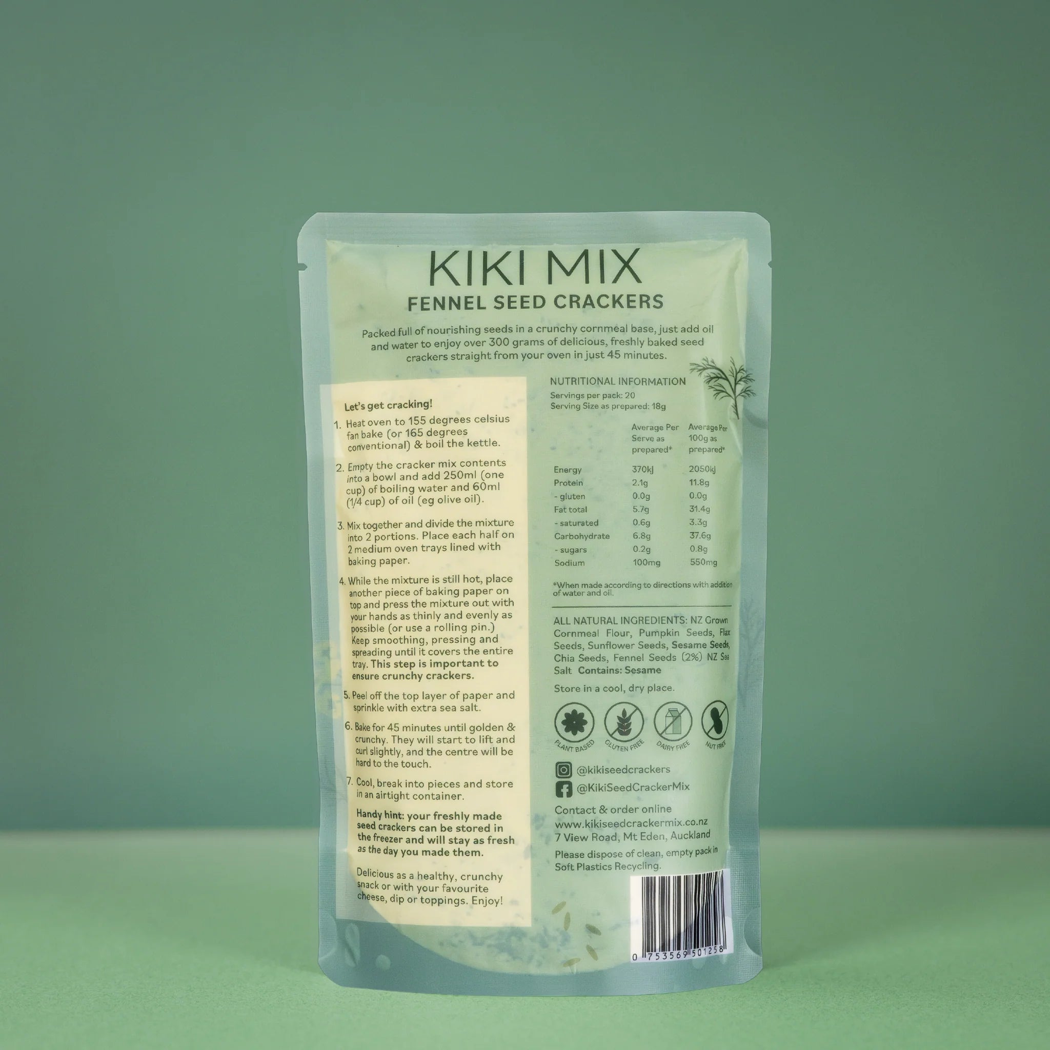 Kiki Seed Cracker Mix - Fennel Seed - The Flower Crate