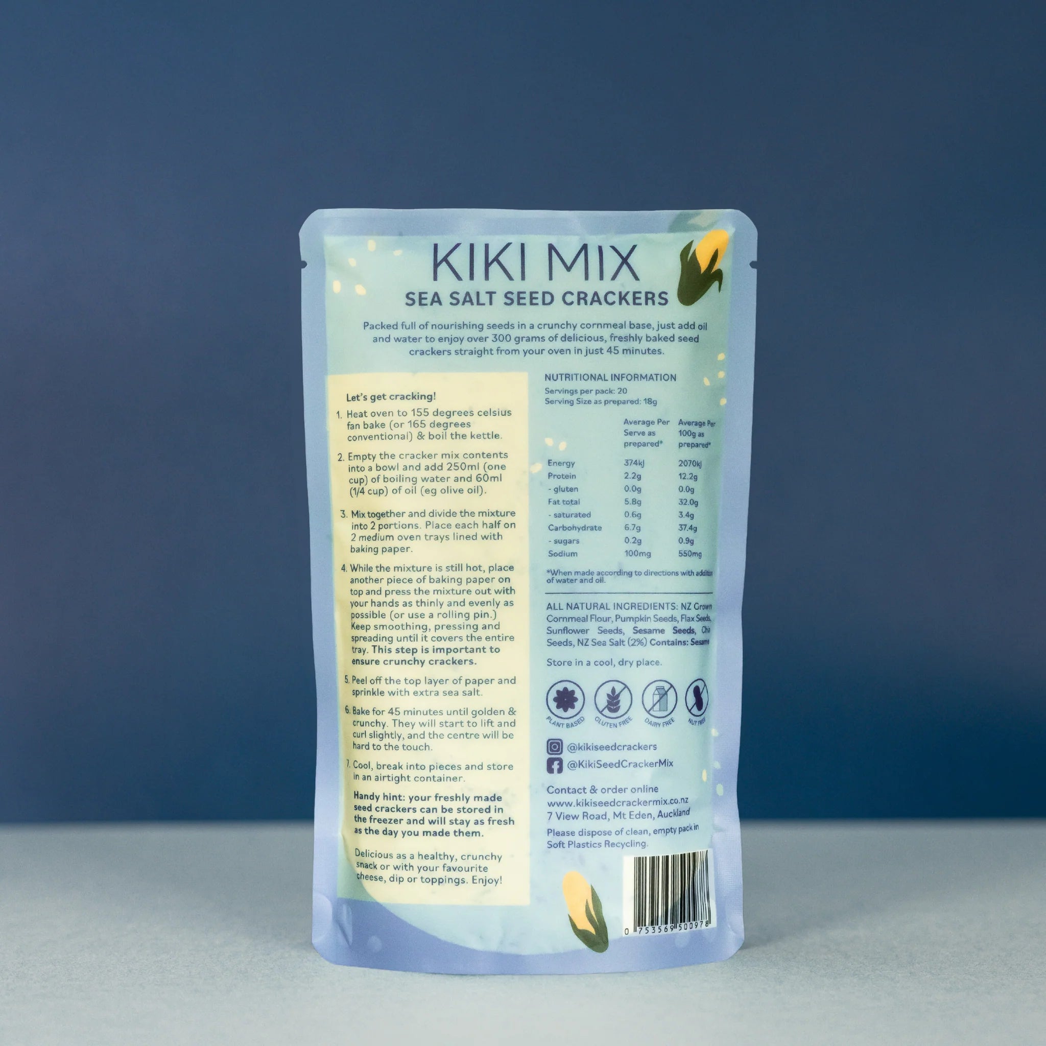 Kiki Seed Cracker Mix - Sea Salt - The Flower Crate