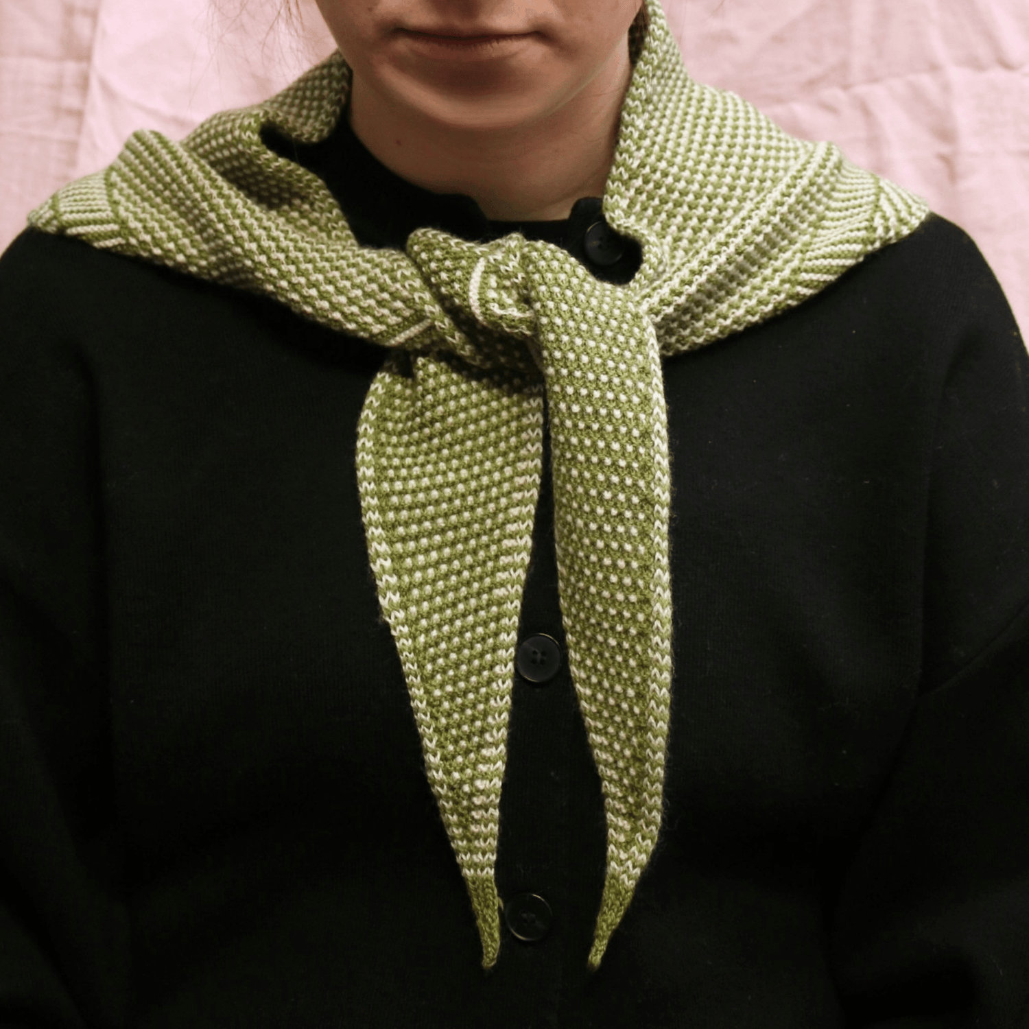 Knit Shepherd - Merino Taranaki Neckerchief, Pikopiko - The Flower Crate