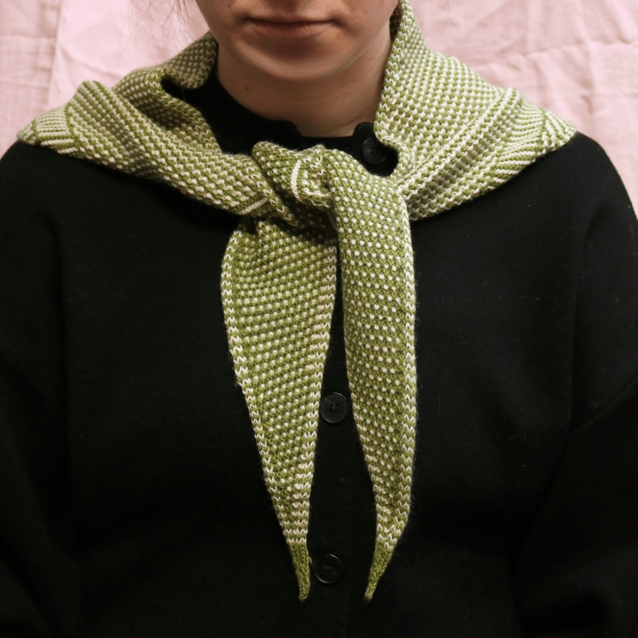 Knit Shepherd - Merino Taranaki Neckerchief, Pikopiko - The Flower Crate