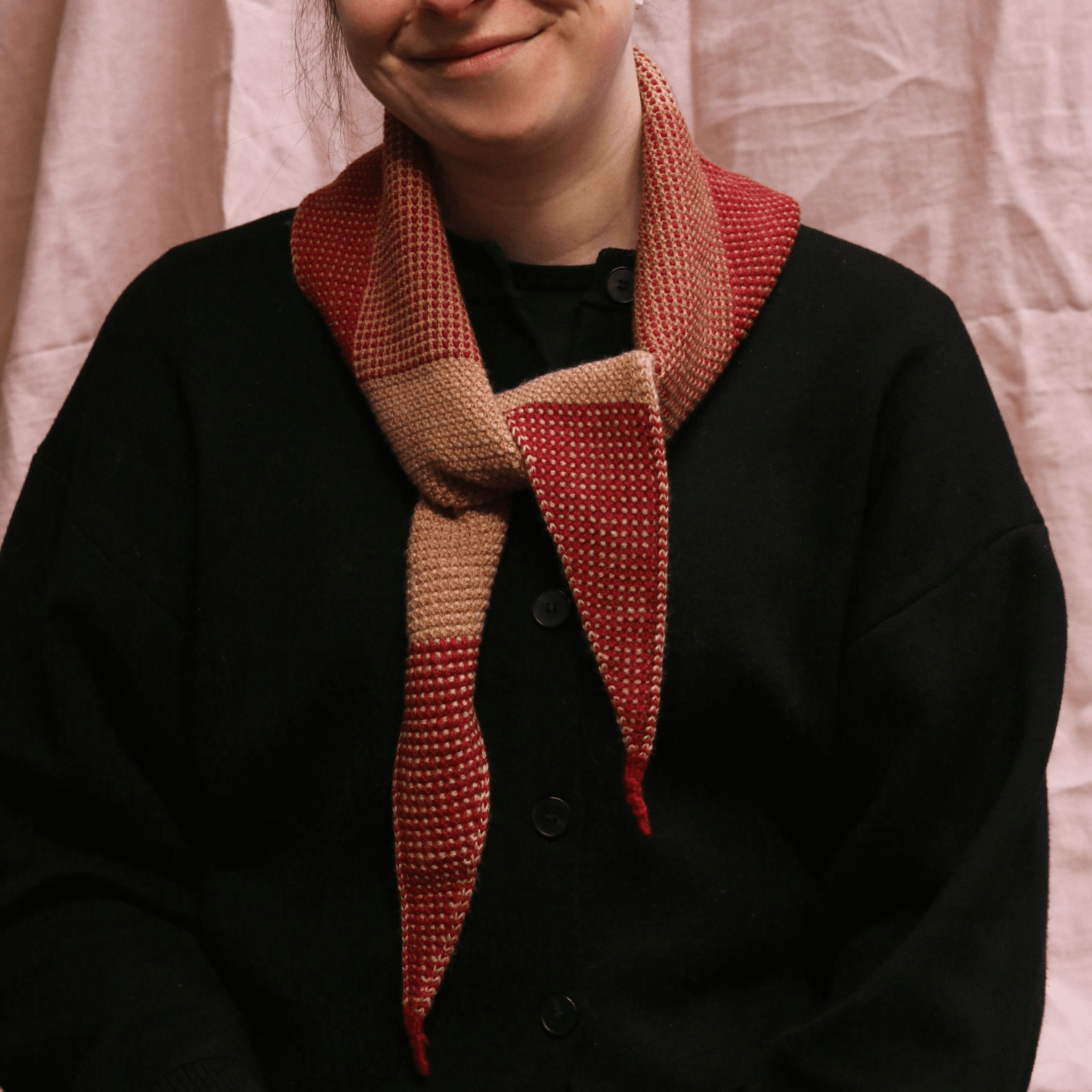 Knit Shepherd - Merino Taranaki Neckerchief, Pohutakawa - The Flower Crate