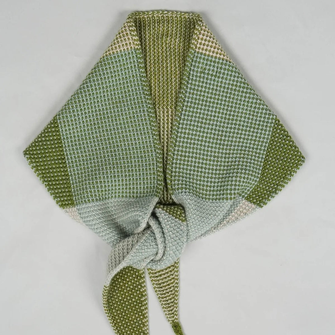 Knit Shepherd - Merino Waitaha Neckerchief, Spring Pikopiko - The Flower Crate