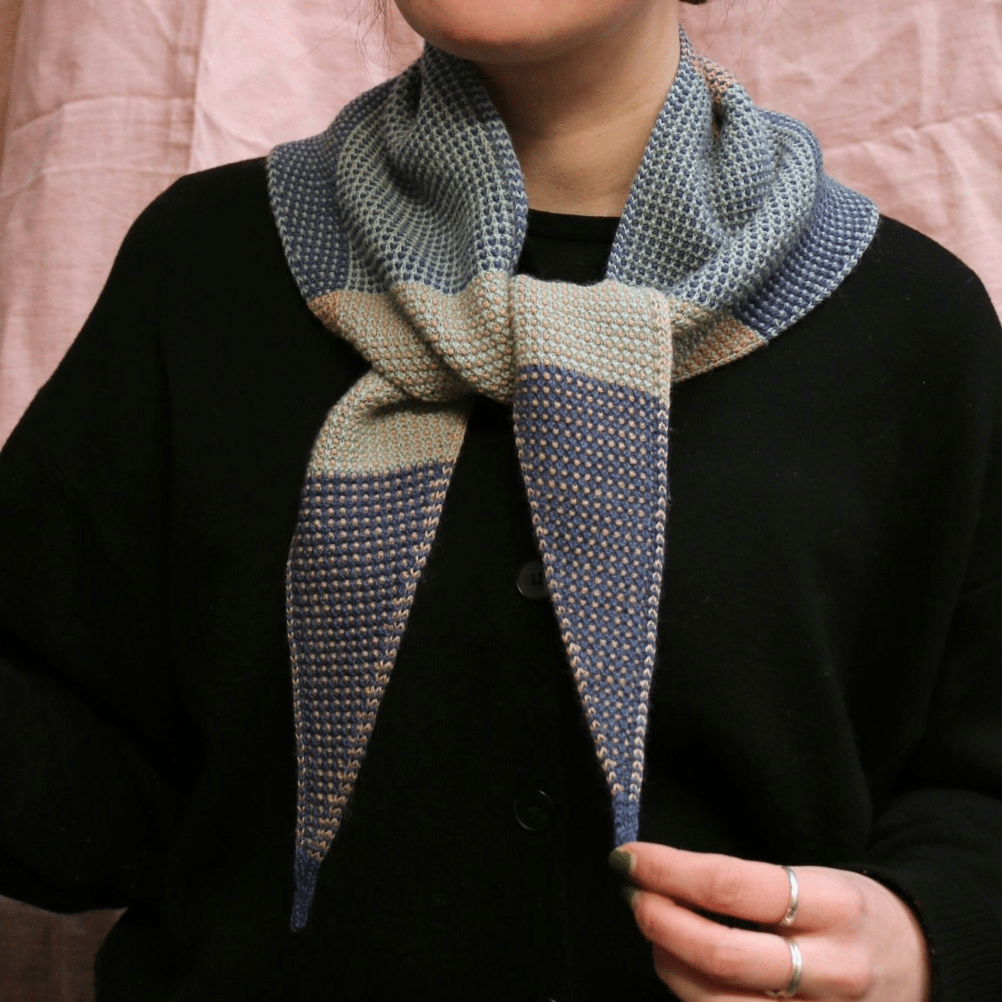 Knit Shepherd - Merino Waitaha Neckerchief, Tūrutu - The Flower Crate
