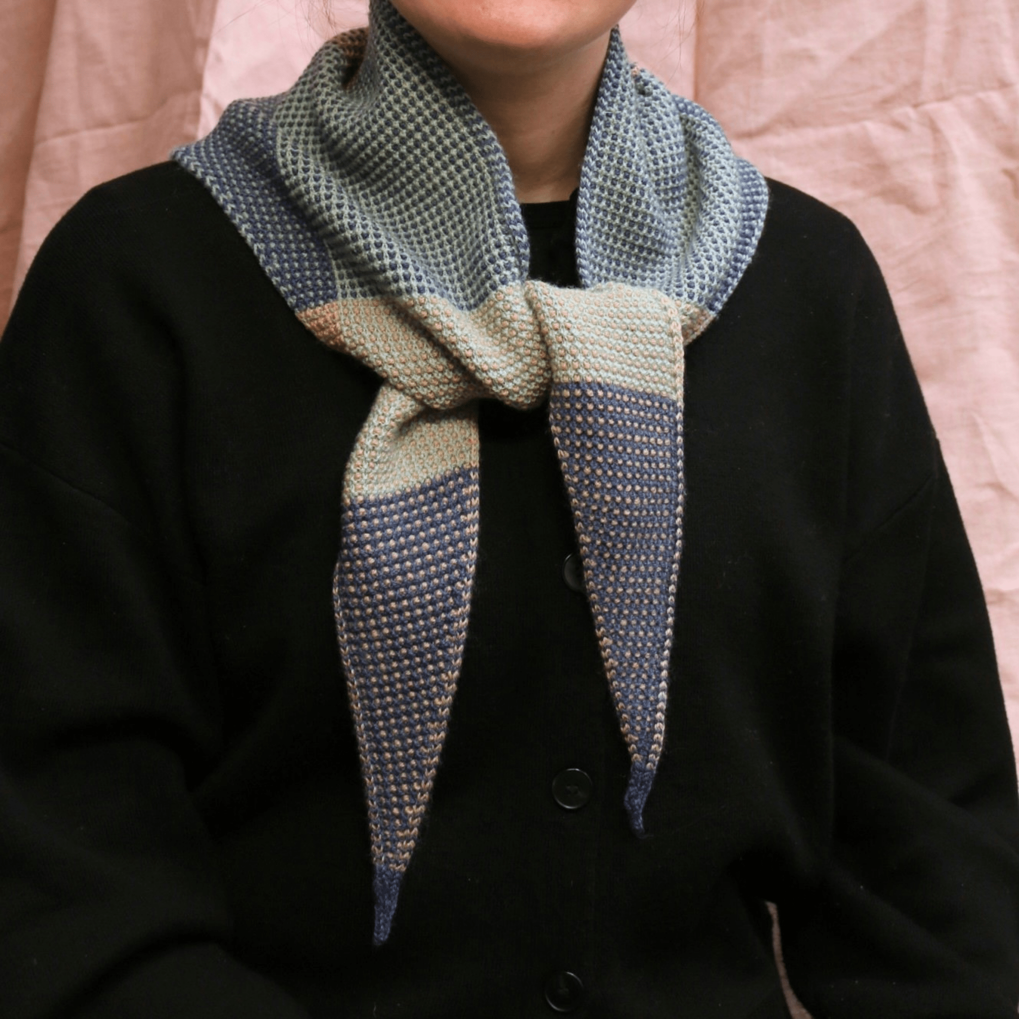Knit Shepherd - Merino Waitaha Neckerchief, Tūrutu - The Flower Crate