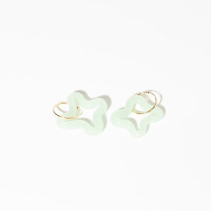 Lauren Hunt - Glass Squiggle Earrings, Amber - The Flower Crate