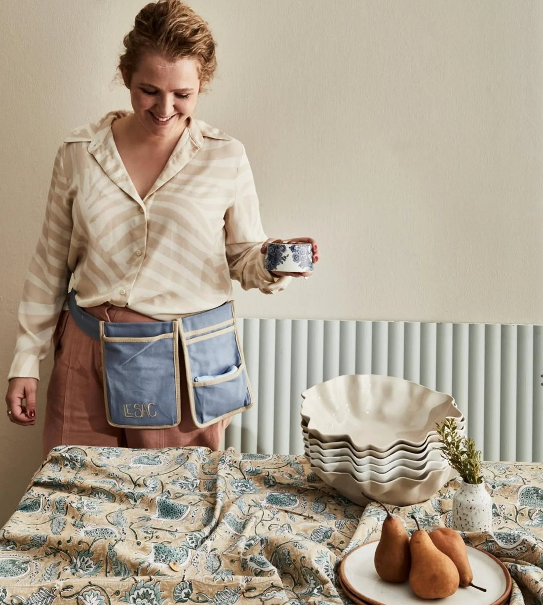 Le Sac - French Blue Garden Tool Belt - The Flower Crate