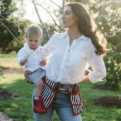 Le Sac - Navy Stripe Garden Tool Belt - The Flower Crate