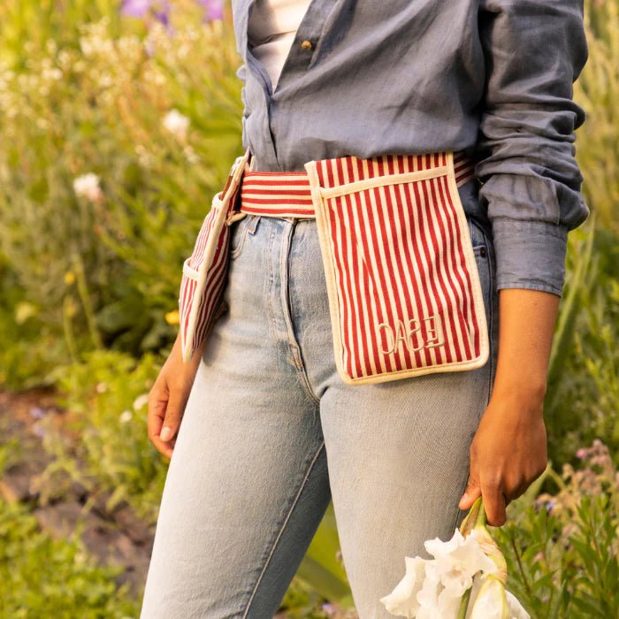 Le Sac - Red Stripe Garden Tool Belt - The Flower Crate