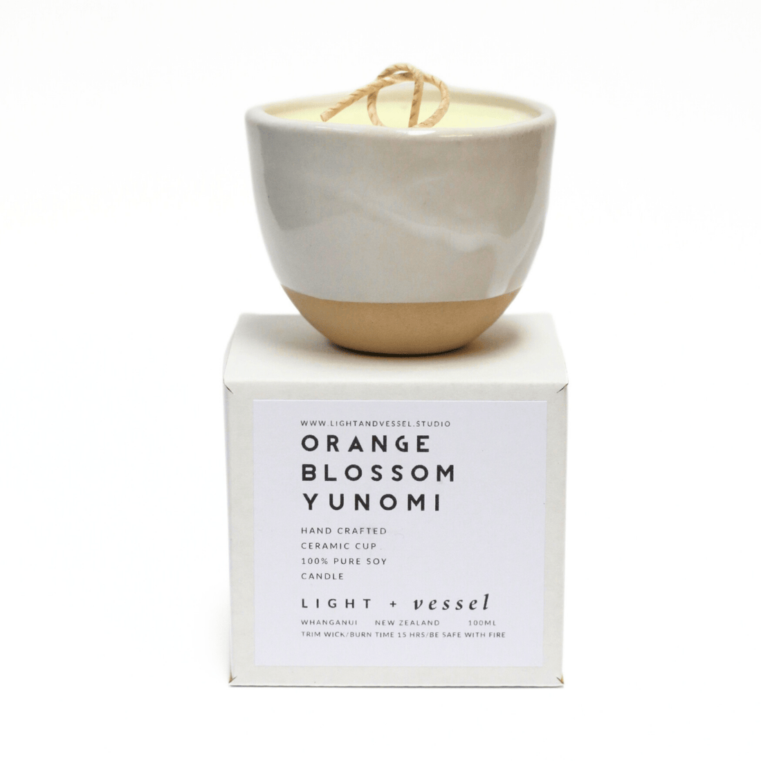 Light &amp; Vessel - Orange Blossom Yunomi Candle - The Flower Crate