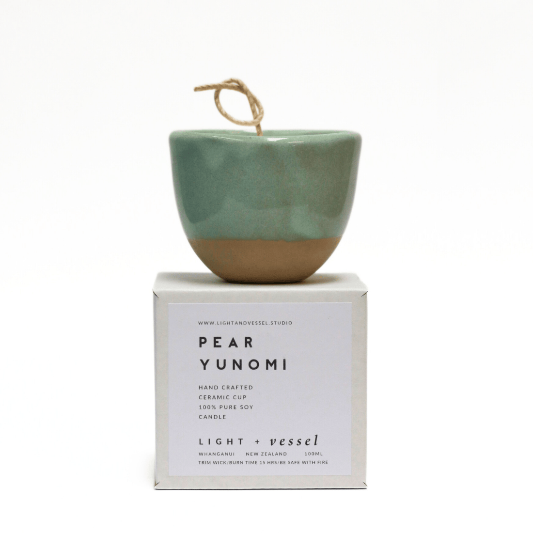 Light &amp; Vessel - Pear Yunomi Candle - The Flower Crate