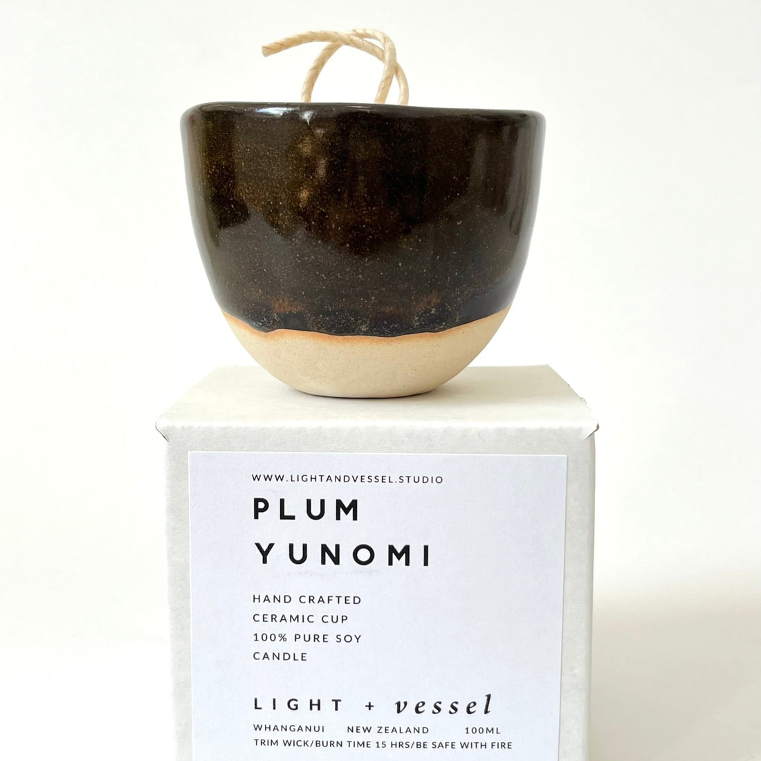 Light &amp; Vessel - Plum Yunomi - The Flower Crate