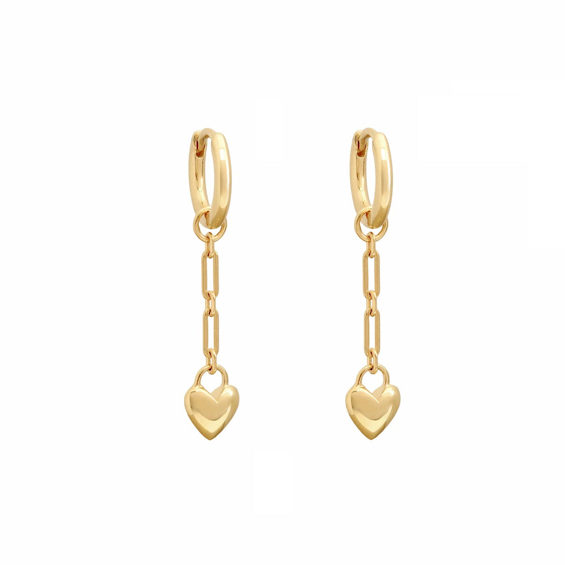 Linda Tahija - Amore Chain Huggie Earrings - The Flower Crate