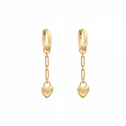 Linda Tahija - Amore Chain Huggie Earrings - The Flower Crate
