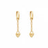 Linda Tahija - Amore Chain Huggie Earrings - The Flower Crate