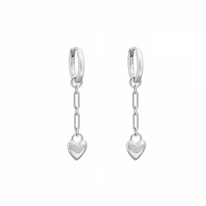 Linda Tahija - Amore Chain Huggie Earrings - The Flower Crate