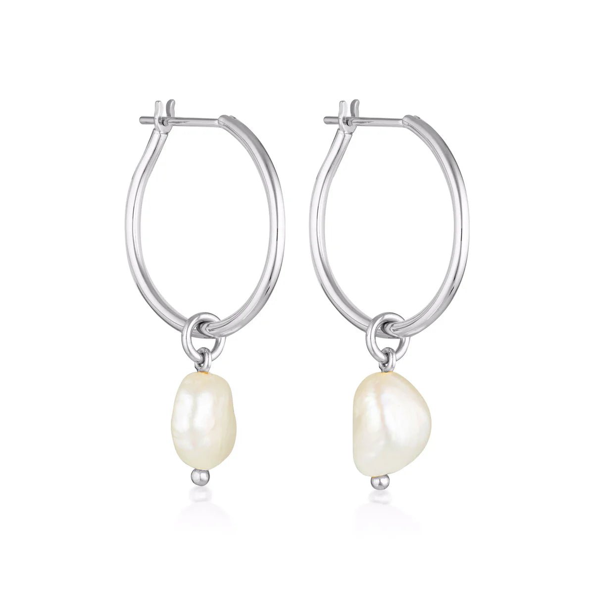 Linda Tahija - Baroque Pearl Willpower Hoop earrings - The Flower Crate