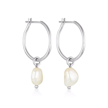 Linda Tahija - Baroque Pearl Willpower Hoop earrings - The Flower Crate