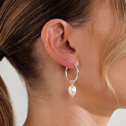 Linda Tahija - Baroque Pearl Willpower Hoop earrings - The Flower Crate