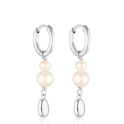 Linda Tahija - Brook Pearl Huggie Hoops - The Flower Crate