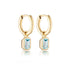 Linda Tahija - Gemme Huggie Earrings, Blue Topaz - The Flower Crate