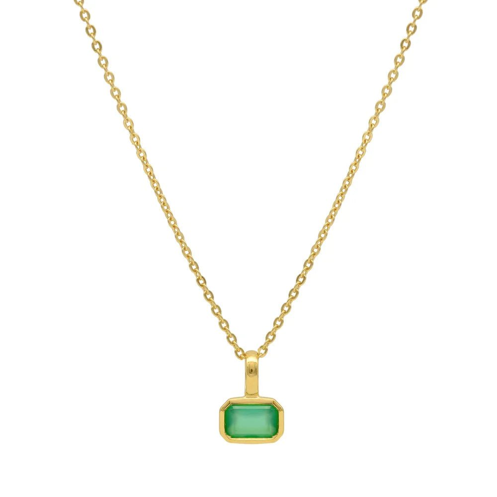 Linda Tahija - Gemme Necklace, Green Onyx - The Flower Crate