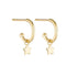 Linda Tahija - Star Charm Hoop Earrings - The Flower Crate