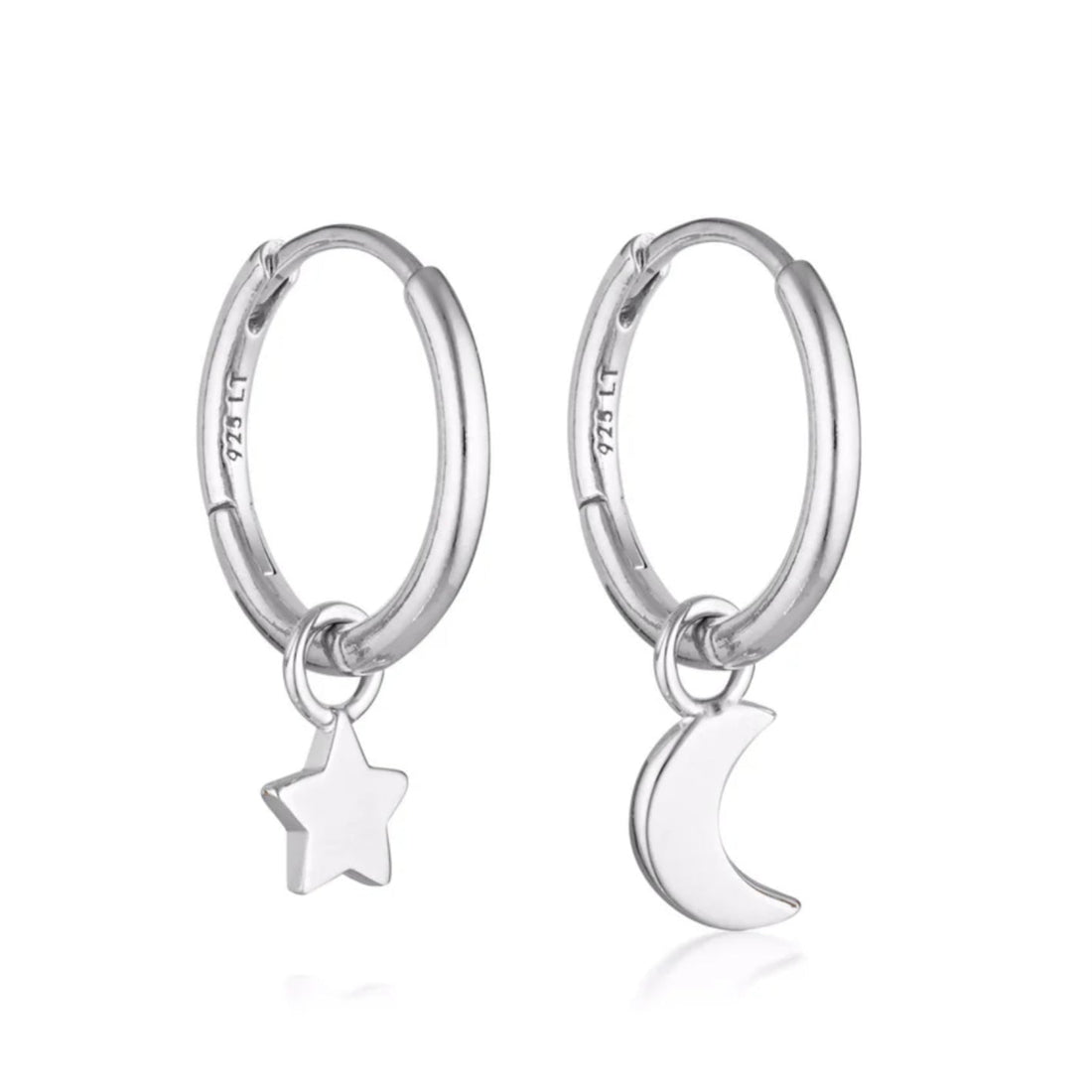 Linda Tahija - Star &amp; Moon Huggie Earrings - The Flower Crate